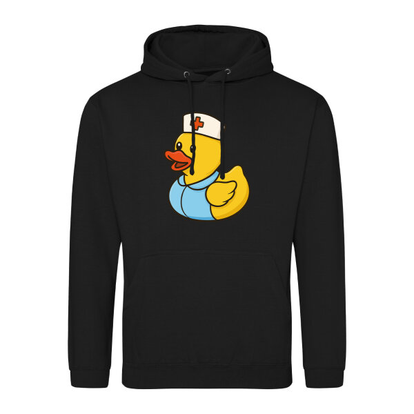 Unisex Hoodie Quietscheente Altenpflege Comic Gummiente