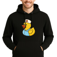 Unisex Hoodie Quietscheente Altenpflege Comic Gummiente