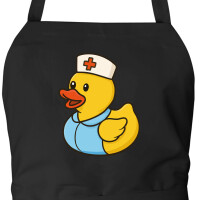 Schürze Quietscheente Altenpflege Comic Gummiente...