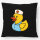 Kissen Quietscheente Altenpflege Comic Gummiente 40x40cm