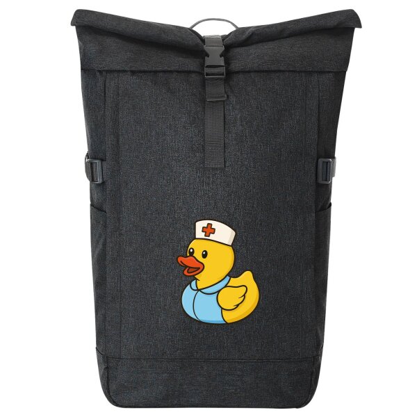 Kurierrucksack Quietscheente Altenpflege Comic Gummiente 30-44 Liter Black Melange