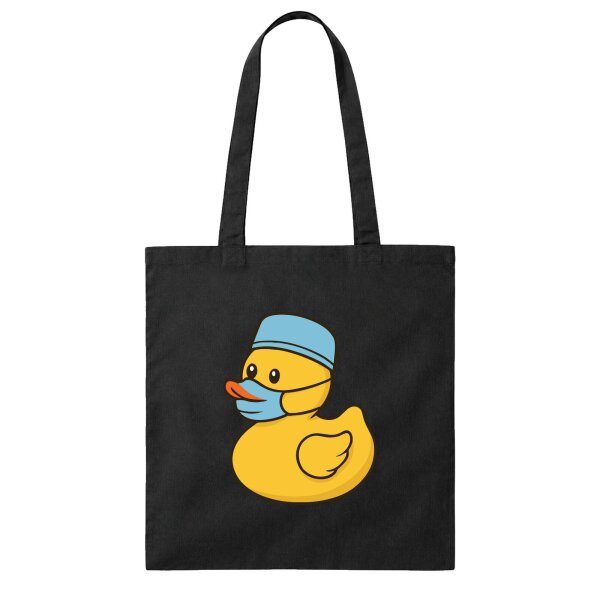 Jutebeutel Quietscheente Krankenpflege Comic Gummiente 10 Liter