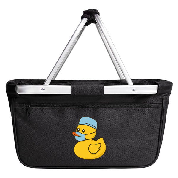 Einkaufskorb faltbar Quietscheente Gesundheits- und Krankenpflege Comic Gummiente 20 Liter Black