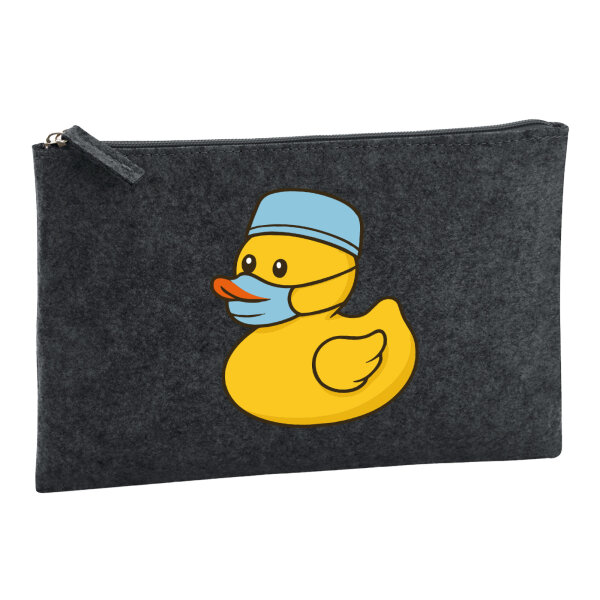 Kulturbeutel Quietscheente Gesundheits- und Krankenpflege Comic Gummiente 1 Liter Charcoal