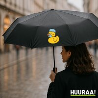 Regenschirm Quietscheente Gesundheits- und Krankenpflege Comic Gummiente 98cm Schwarz