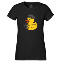 Damen T-Shirt Quietscheente Kraftfahrt Comic Gummiente