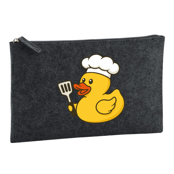 Kulturbeutel Quietscheente Küche Comic Gummiente 1 Liter Charcoal