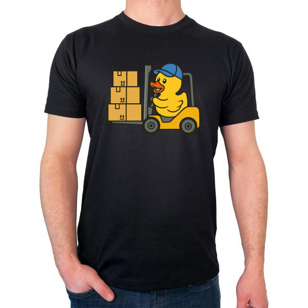 Herren T-Shirt Quietscheente Lager Comic Gummiente