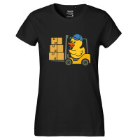 Damen T-Shirt Quietscheente Lager Comic Gummiente