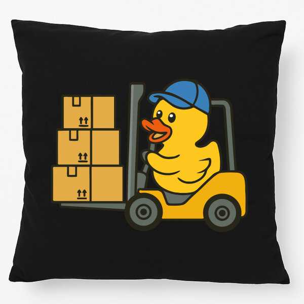Kissen Quietscheente Lager Comic Gummiente 40x40cm