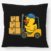 Kissen Quietscheente Lager Comic Gummiente 40x40cm