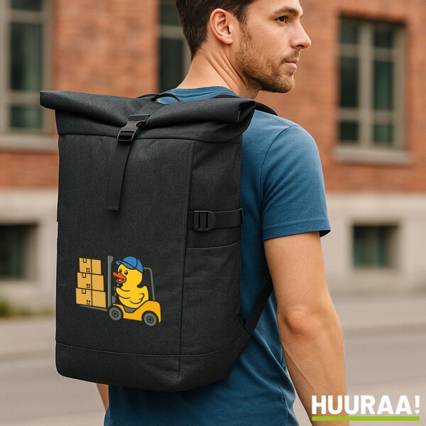 Kurierrucksack Quietscheente Lager Comic Gummiente 30-44 Liter Black Melange