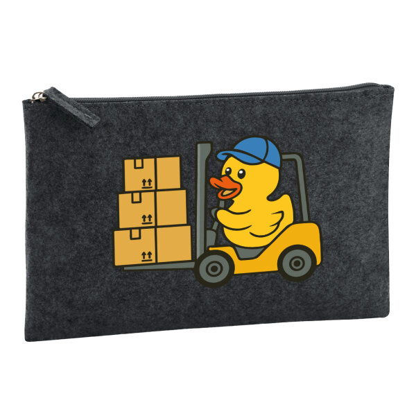 Kulturbeutel Quietscheente Lager Comic Gummiente 1 Liter Charcoal