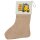 Weihnachtsstrumpf Quietscheente Lager Comic Gummiente Beige Jute