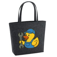 Filzshopper Quietscheente Mechatronik Comic Gummiente, 22...