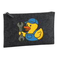 Kulturbeutel Quietscheente Mechatronik Comic Gummiente 1...