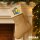 Weihnachtsstrumpf Quietscheente Mechatronik Comic Gummiente Beige Jute