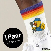 Unisex Socken Quietscheente Mechatronik Comic Gummiente...