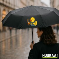 Regenschirm Quietscheente Elektronik Comic Gummiente 98cm...
