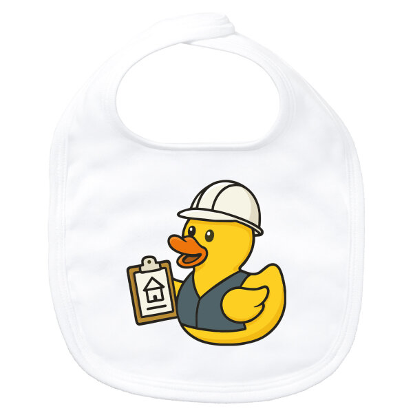 Baby Lätzchen Quietscheente Bauingenieurwesen Comic Gummiente Klettverschluss