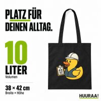 Jutebeutel Quietscheente Bauingenieurwesen Gummiente 10 Liter