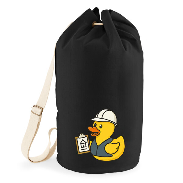 Seesack Quietscheente Bauingenieurwesen Comic Gummiente 20 Liter Black