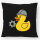 Kissen Quietscheente Maschinenbau Comic Gummiente 40x40cm