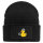 Beanie mit Patch Quietscheente Maschinenbau Comic Gummiente Black