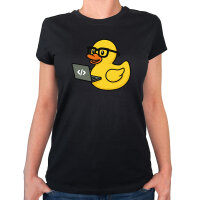 Damen T-Shirt Quietscheente Softwareentwicklung Comic...