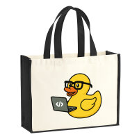 Jutetasche Quietscheente Softwareentwicklung Comic...