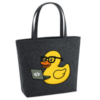 Filz Shopper Quietscheente Softwareentwicklung Comic...