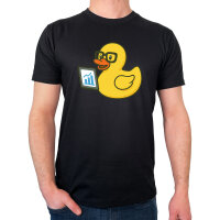 Herren T-Shirt Quietscheente Datenanalyse Comic Gummiente