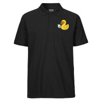 Herren Polo Shirt Quietscheente Datenanalyse Comic Gummiente
