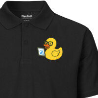 Herren Polo Shirt Quietscheente Datenanalyse Comic Gummiente