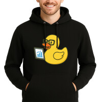 Unisex Hoodie Quietscheente Datenanalyse Comic Gummiente
