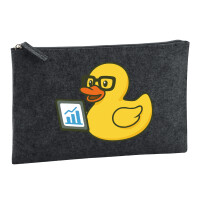 Kulturbeutel Quietscheente Datenanalyse Comic Gummiente 1...
