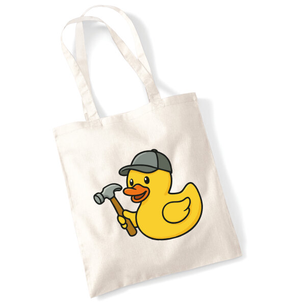 Jutebeutel Quietscheente Handwerk Comic Gummiente 10 Liter