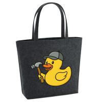 Filz Shopper Quietscheente Handwerk Comic Gummiente 22 Liter