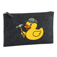 Kulturbeutel Quietscheente Handwerk Comic Gummiente 1...