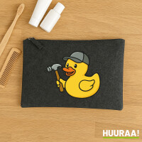 Kulturbeutel Quietscheente Handwerk Comic Gummiente 1...