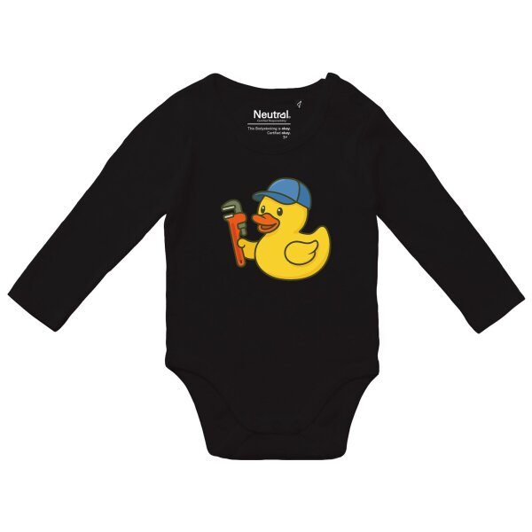 Baby Body Quietscheente Installation Comic Gummiente
