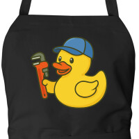 Schürze Quietscheente Installation Comic Gummiente...