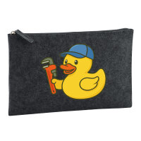 Kulturbeutel Quietscheente Installation Comic Gummiente 1...