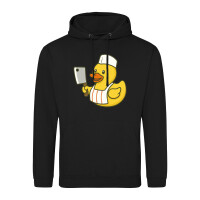 Unisex Hoodie Quietscheente Metzgerei Comic Gummiente