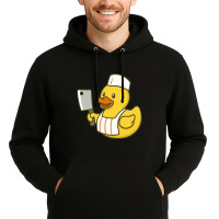 Unisex Hoodie Quietscheente Metzgerei Comic Gummiente