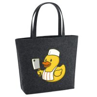 Filzshopper Quietscheente Metzgerei Comic Gummiente, 22...