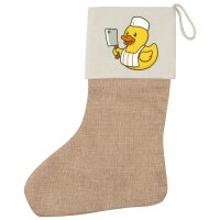 Weihnachtsstrumpf Quietscheente Metzgerei Comic Gummiente...
