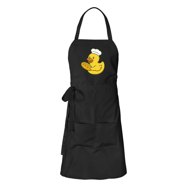 Schürze Quietscheente Bäckerei Comic Gummiente mit Taschen