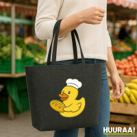 Filz Shopper Quietscheente Bäckerei Comic Gummiente...