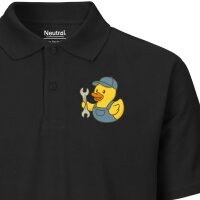 Herren Polo Shirt Quietscheente Kfz-Mechatronik Gummiente